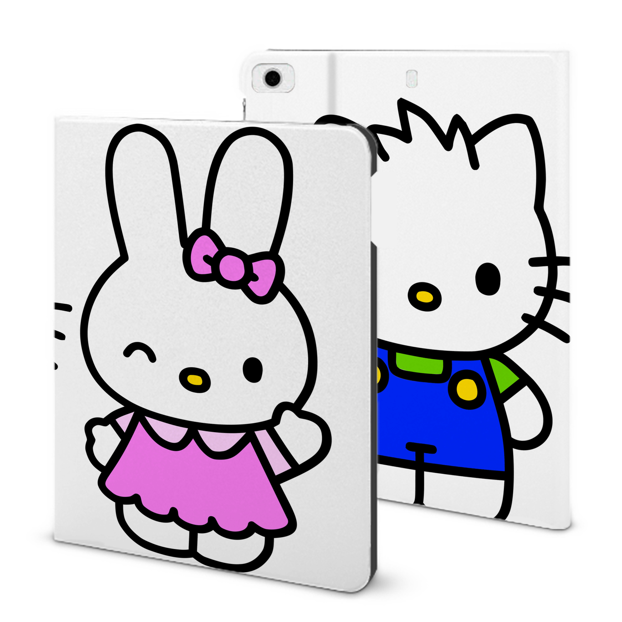 （画像用） Hello Kitty ハローキティ IPad ケース ブック型 PUレザー TPU 耐衝撃 軽量 薄型 ペン収納なし 全面保護 IPad 各モデル対応